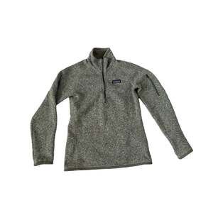 Patagonia Birch White Gray Better Sweater 1/4 Zip Pullover Womens XS